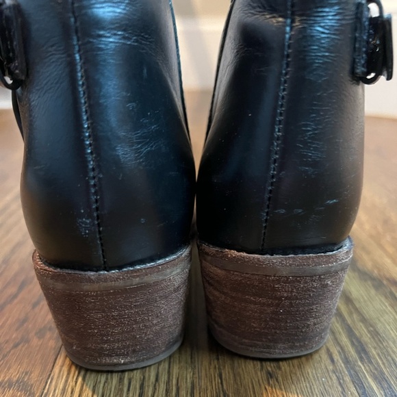 Madewell Black The Cutoff Leather Ankle Booties Size 6.5 - Picture 7 of 11